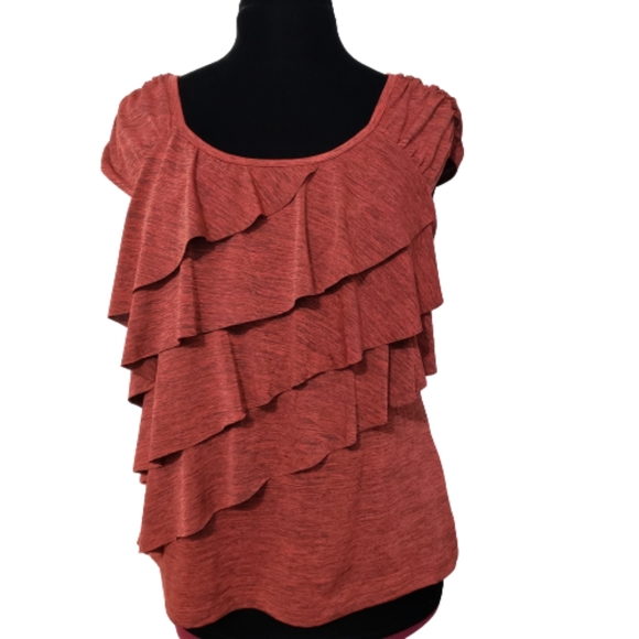 AB Studio Tops - 💥3/$15💥AB Studio Tiered Ruffled Blouse XL